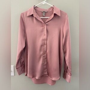 H&M Dusty Pink Button Down Shirt